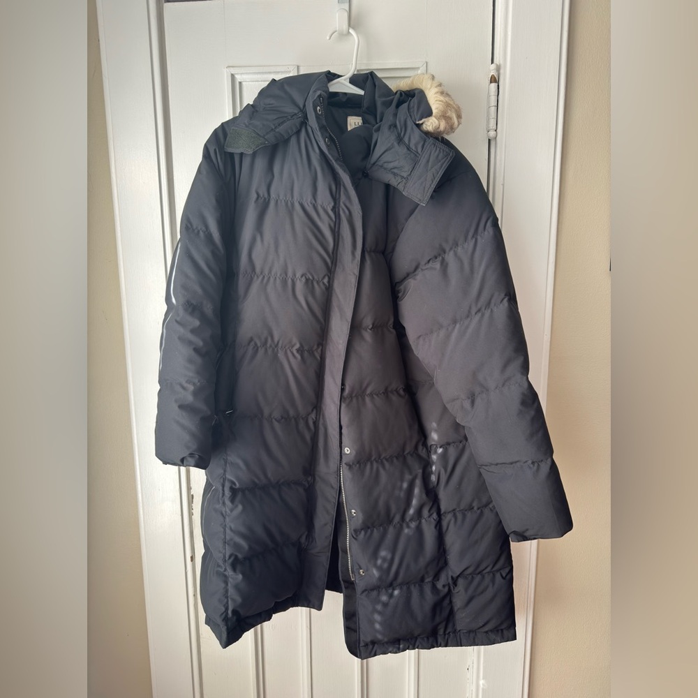 L.L. Bean Black 3/4-Length Winter Coat